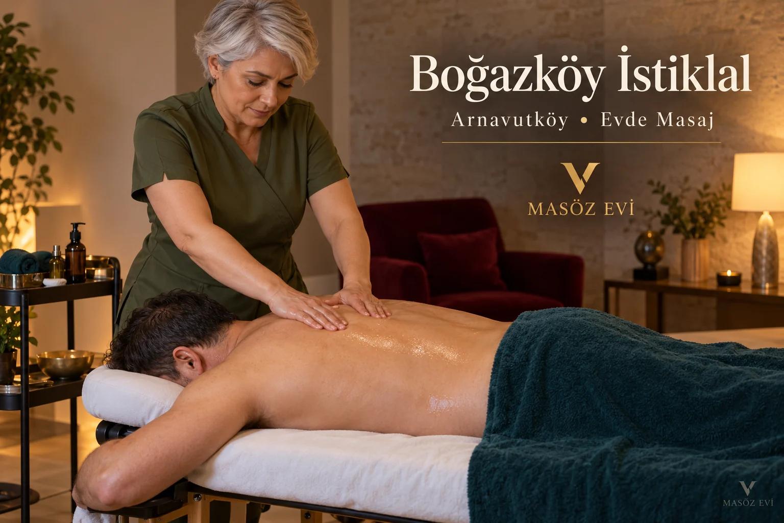 Boğazköy İstiklal Evde Masaj İçin Odanızı ve Saatinizi Siz Seçin 1 Boğazköy İstiklal evde masaj hizmetini temsil eden profesyonel sırt masajı uygulaması
