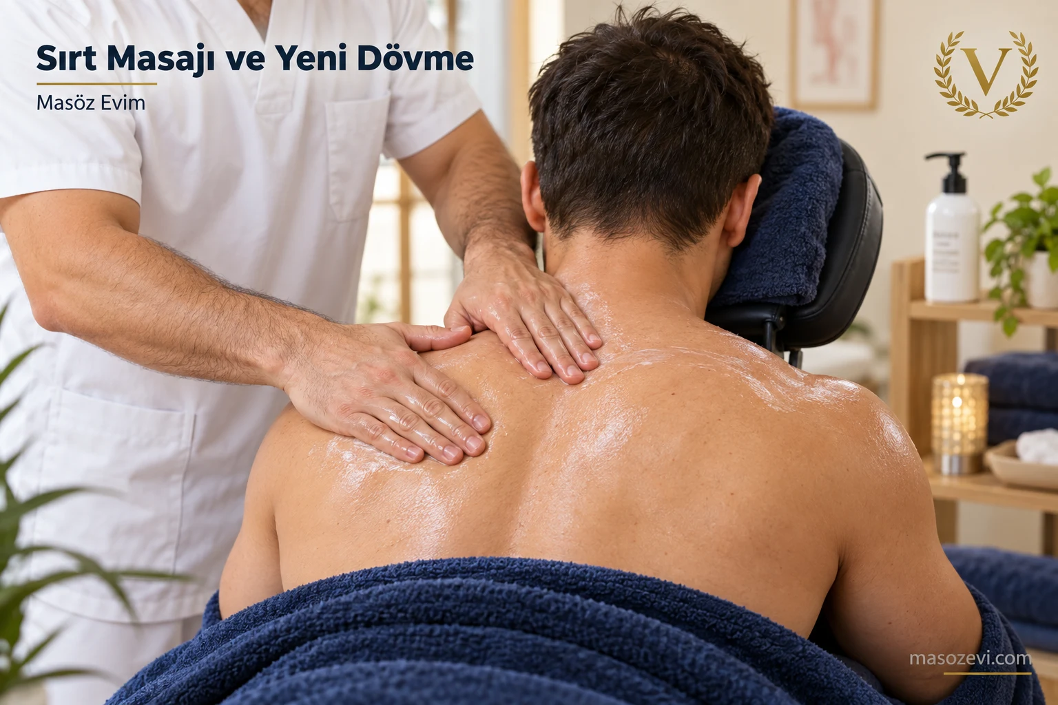 Sırt Masajı ve Yeni Dövme Aynı Plana Denk Geldiyse 1 Sırt masajı ve yeni dövme konulu görselde, sağlıklı ve işlem görmemiş üst sırt cildine kremle profesyonel masaj uygulaması